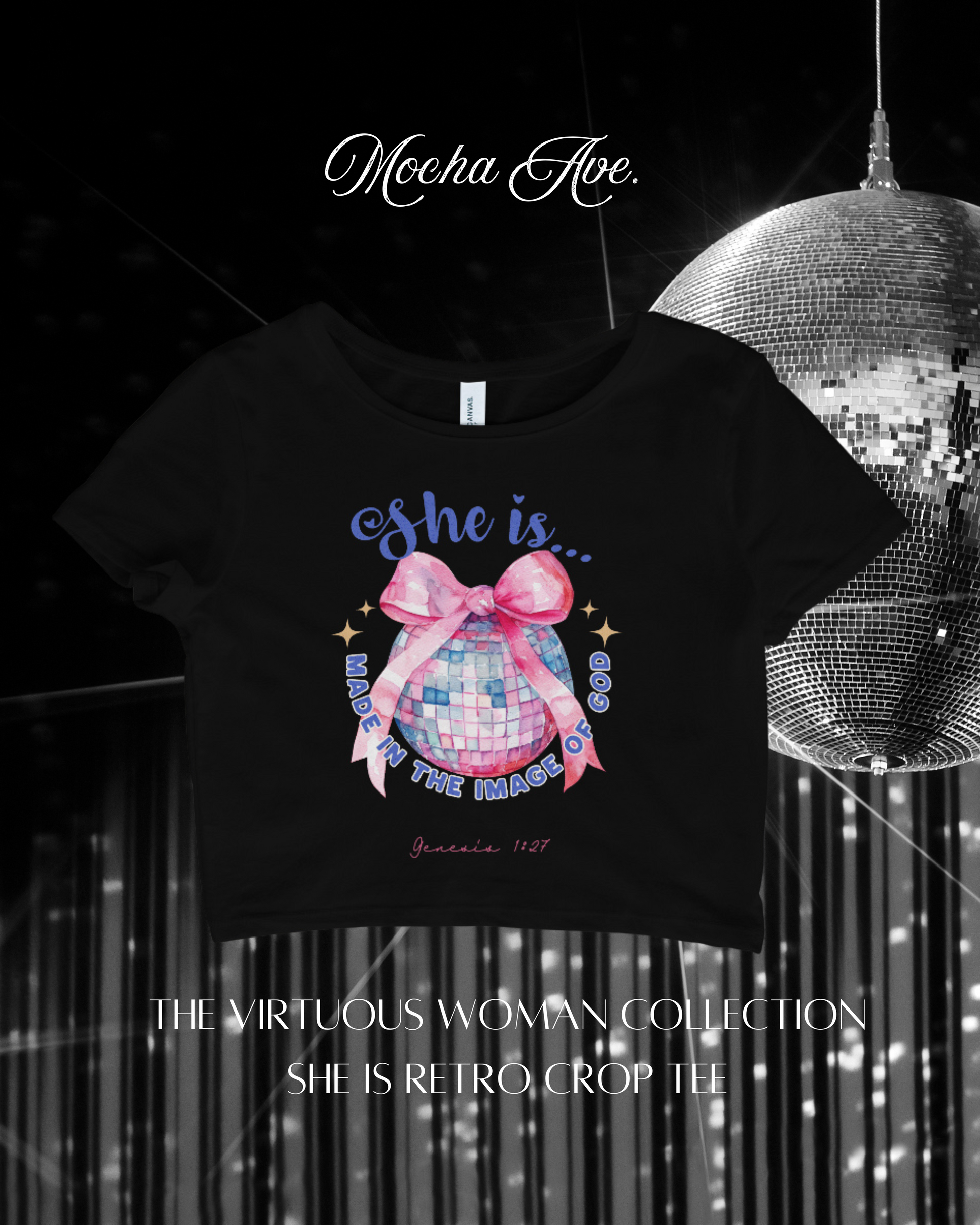 "She Is: Made In The Image" Crop Tee