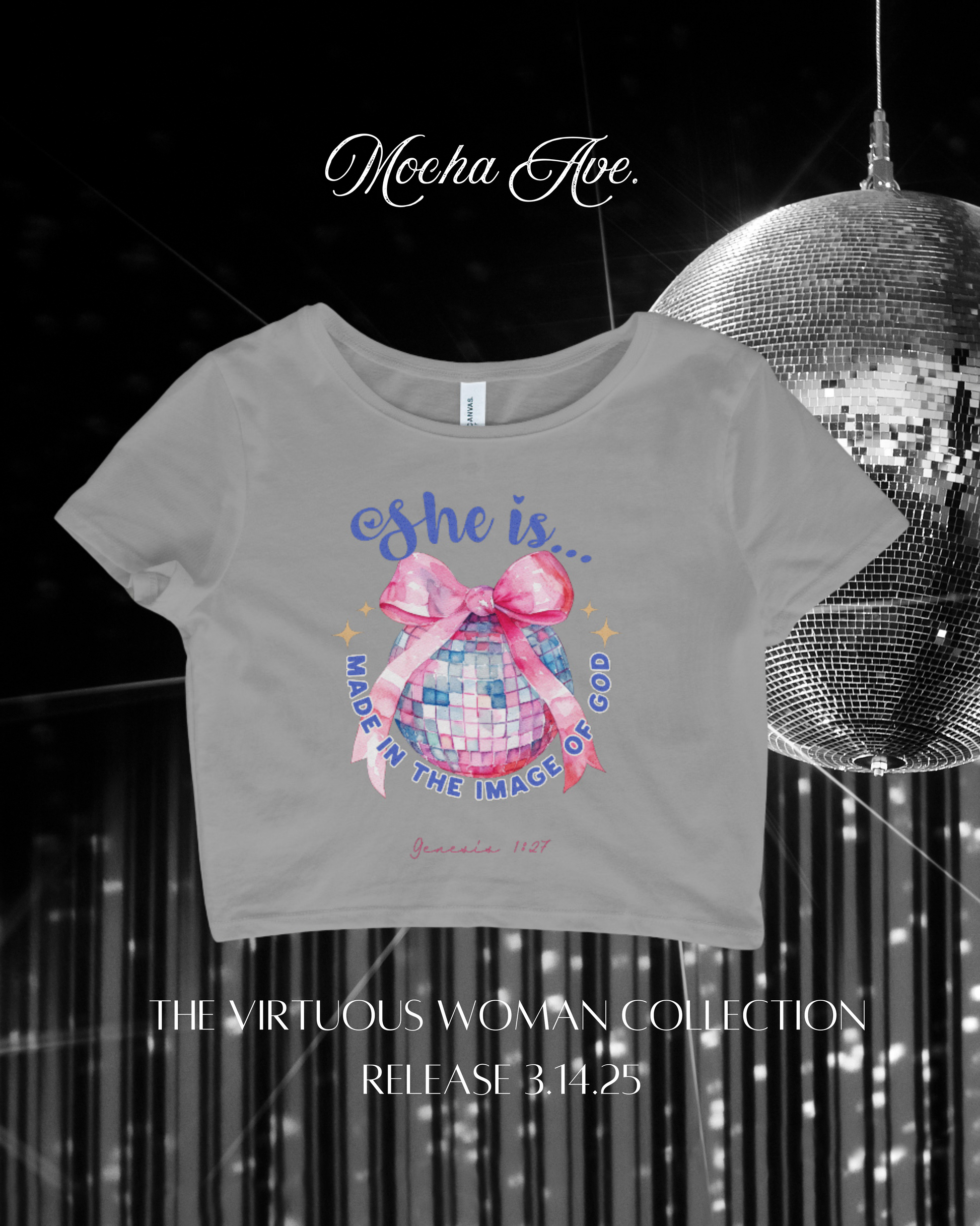 "She Is: Made In The Image" Crop Tee