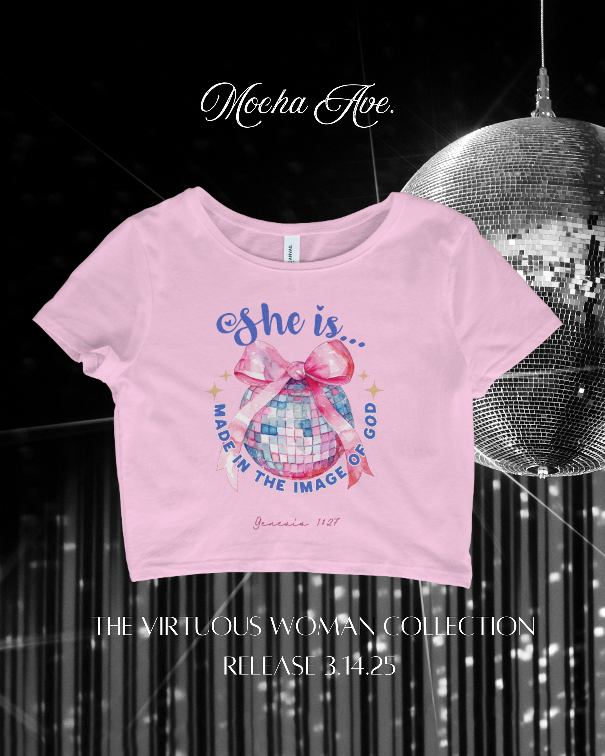 "She Is: Made In The Image" Crop Tee
