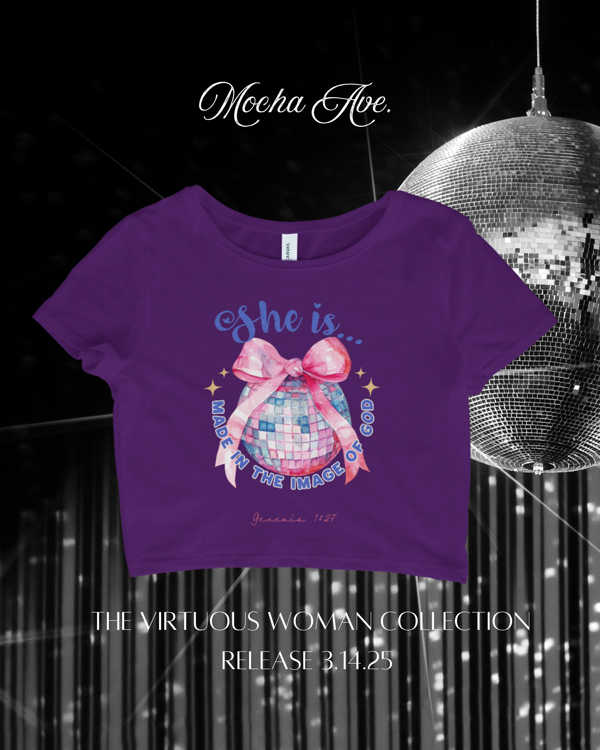"She Is: Made In The Image" Crop Tee