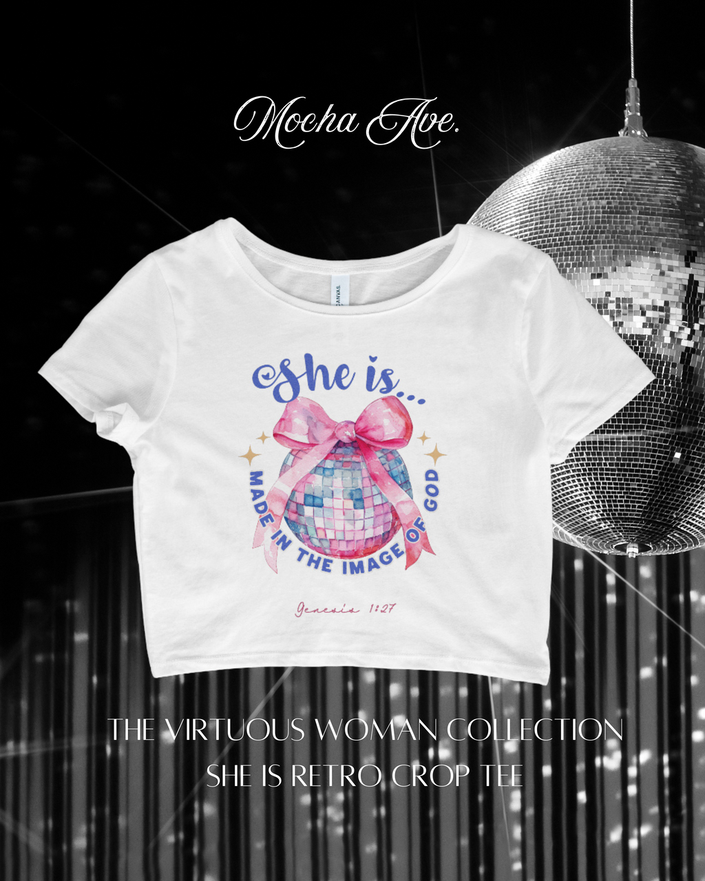 "She Is: Made In The Image" Crop Tee