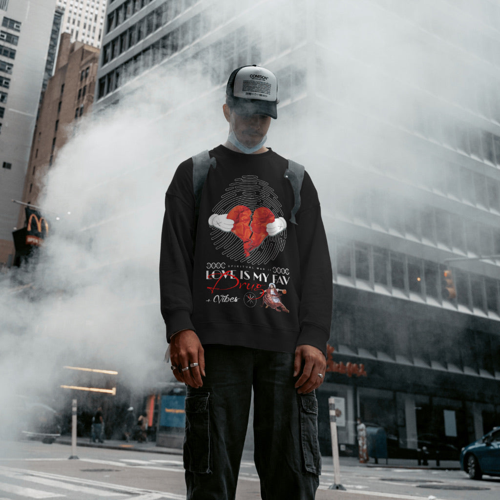 SW2: Love Is My Fav Drug Long-Sleeve Crewneck