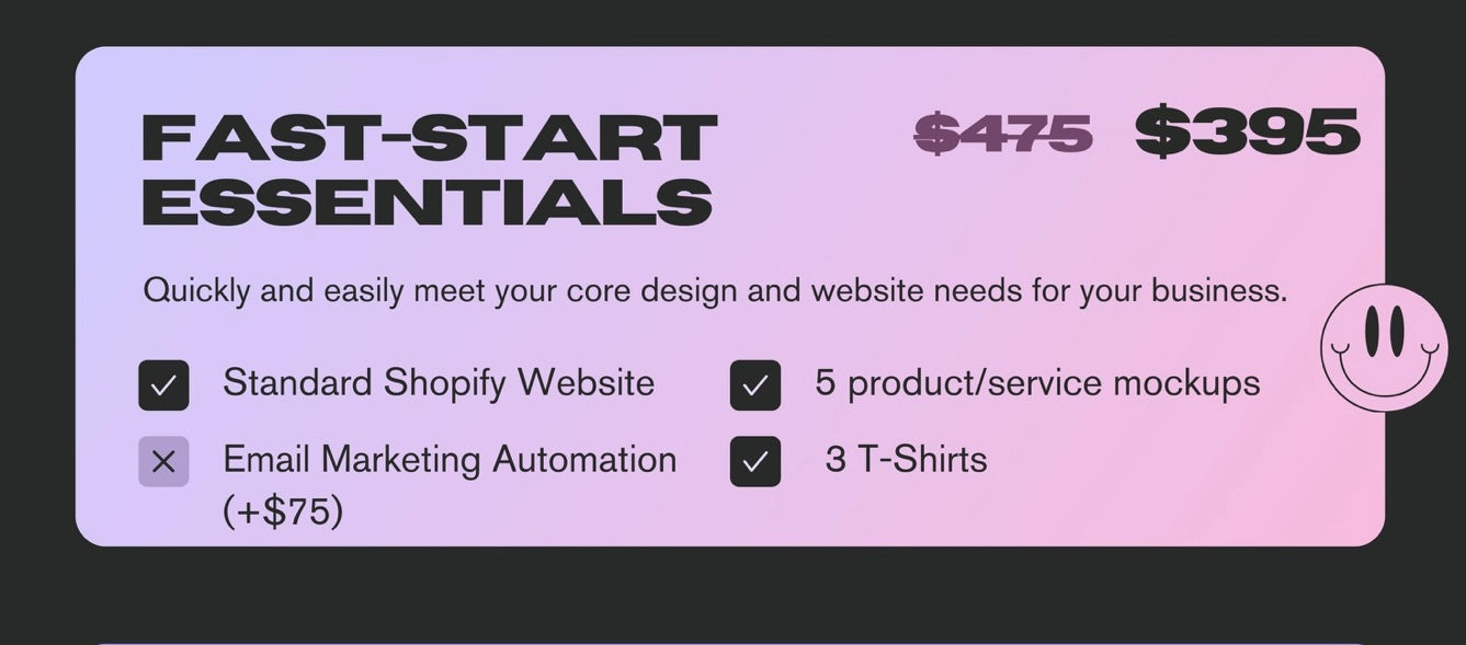 Summer-End Sale: Website, Apparel Printing, and Marketing Packages