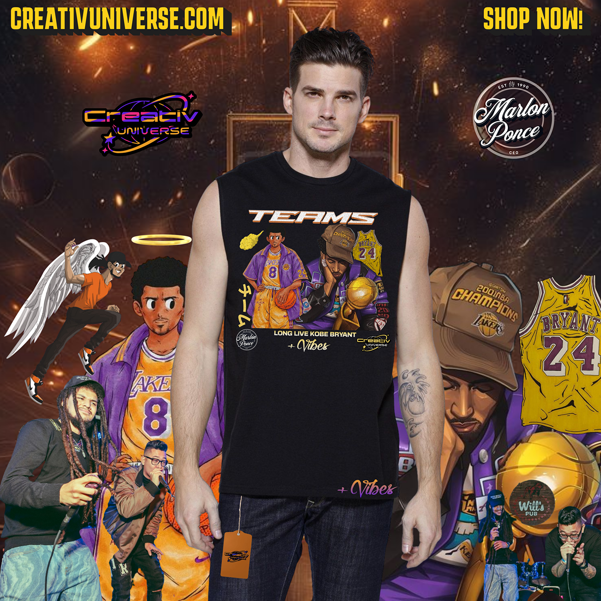 "Teams" Exclusive Customizable Muscle Shirt (Kobe Tribute)