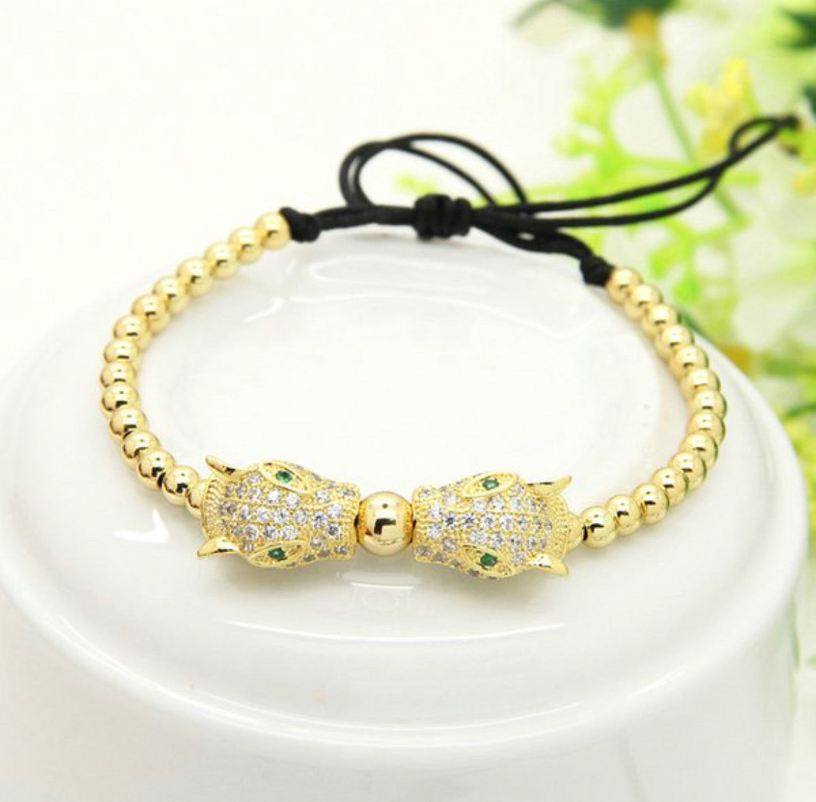 Gold color jaguar wow bracelet for women - Shaze - 1746462