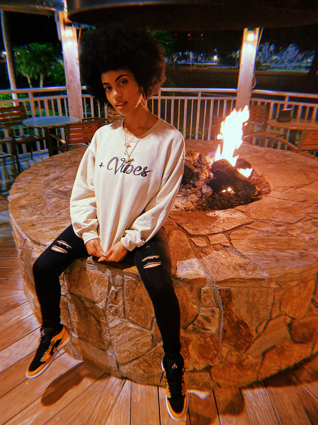 + Vibes Affirmation Crewneck “Recognize Your Blessings”